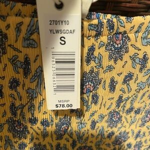 Max Studio Yellow and Blue Floral Skirt